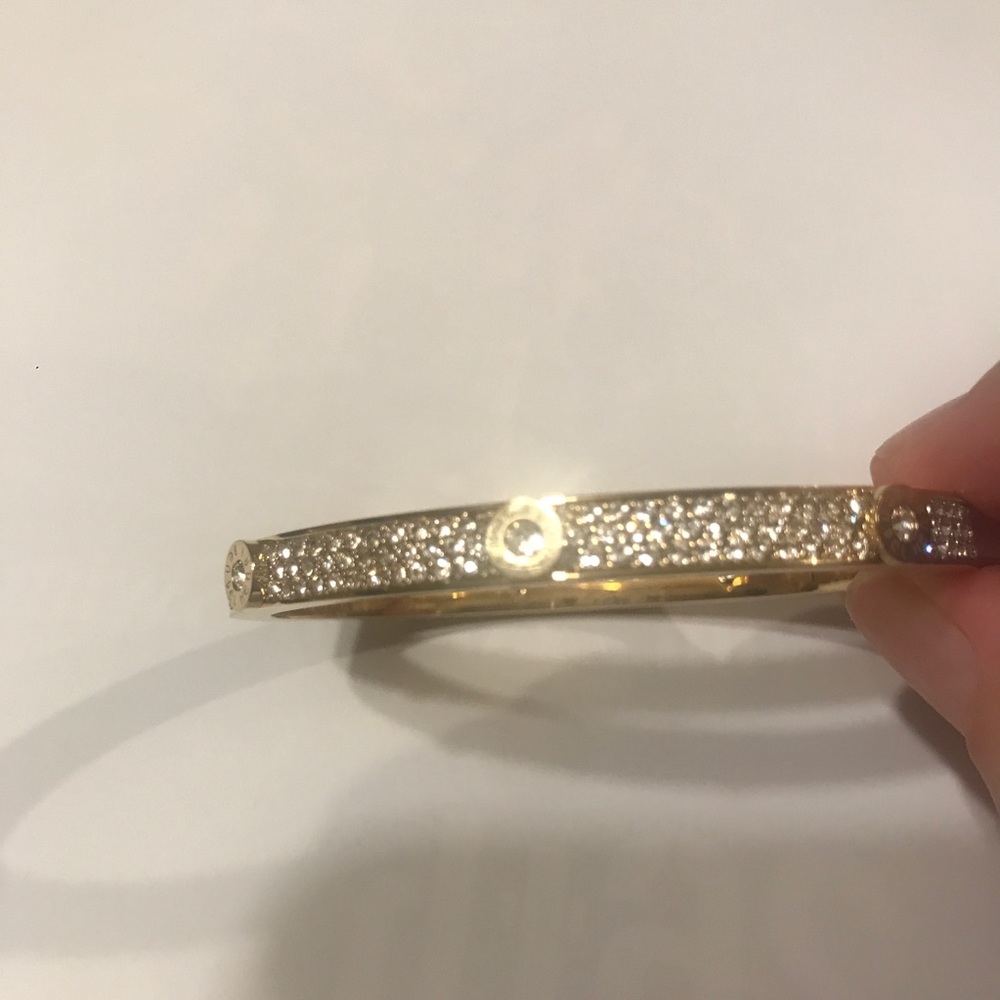 Henri Bendel diamond & gold bracelet bangle